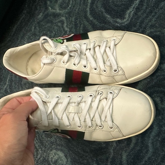 Gucci White Sneakers with Red and Green Stripes size EU 42 (USA 10 - Picture 5 of 7